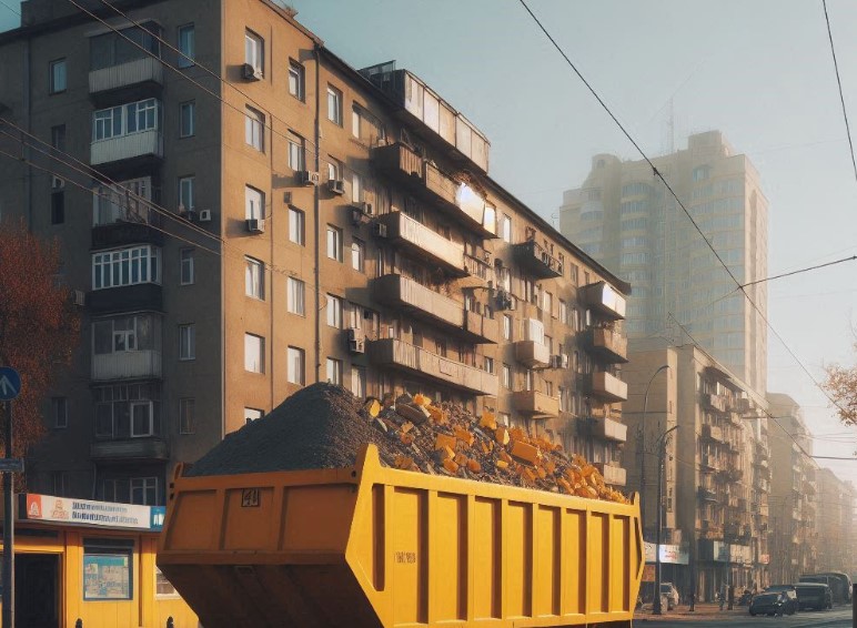 kontener na śmieci na Ogrodach