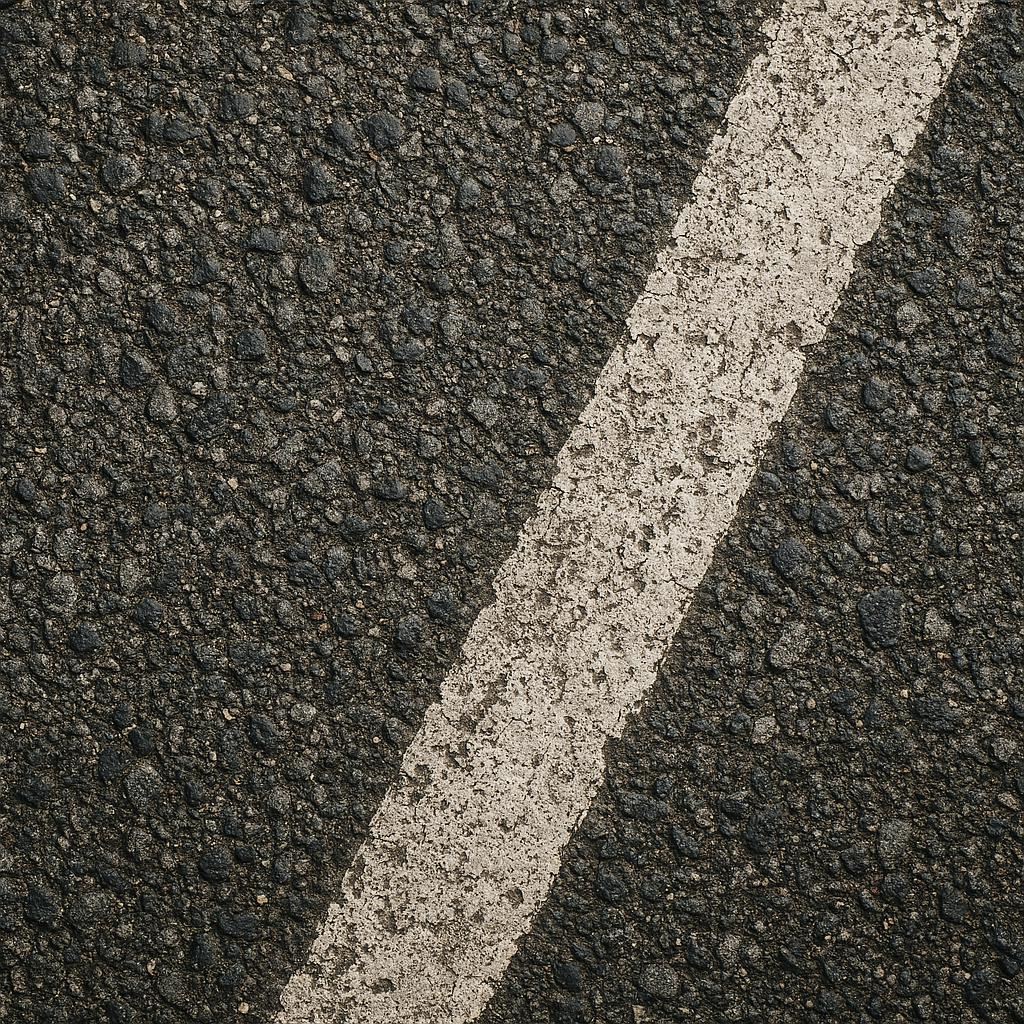 Zbliżenie na asfaltową drogę
