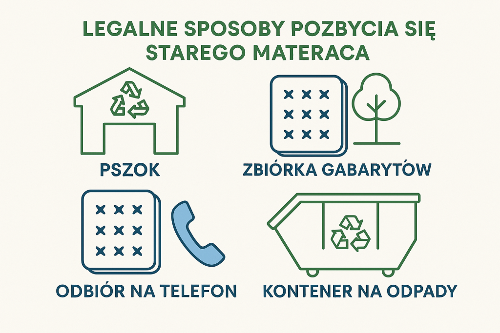 Infografika dotycząca wywozu materaca